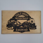 Great Smoky Mountains Railroad -2 Plaque - Solar Pyrography- SunFunArt.com