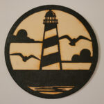 Lighthouse Solar Pyrography Plaque - SunFunArt.com