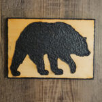 Big Bear Plaque - Solar Pyrography - SunFunArt.com