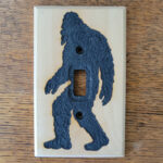 Turn-On BIGFOOT light switch plate - Solar Pyrography - SunFunArt.com