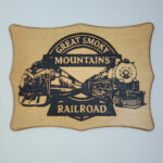 Great Smoky Mountains Railroad Plaque - Solar Pyrography - SunFunArt.com