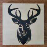 Deer Portrait Plaque - Solar Pyrography - SunFunArt.com