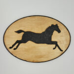 Horse Plaque - Solar Pyrography- SunFunArt.com