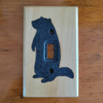 Groundhog Light Switch Plate - Solar Pyrography - SunFunArt.com