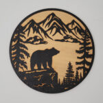 Bear on Cliff - Solar Pyrography - SunFunArt.com