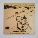 Chimney Rock at Chimney Rock State Park - Solar Pyrography - SunFunArt.com