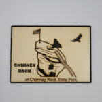 Chimney Rock Wooden Plaque - Solar Pyrography - SunFunArt.com