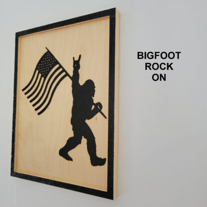 Bigfoot Rock On Plaque